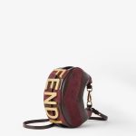FENDI Fendigraphy Mini Mini-bag in leather and suede with two-tone inlay - Image 4